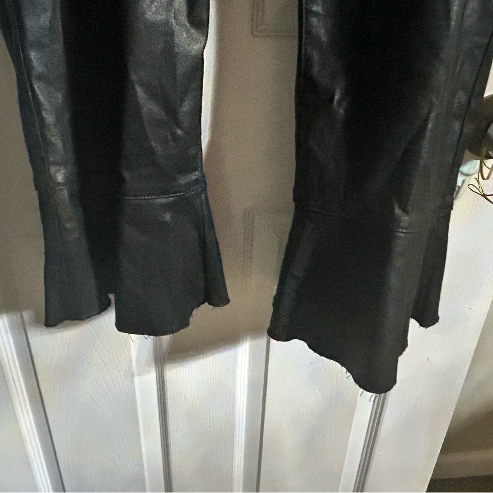 Lane Bryant Black Super Stretch Ruffle Bottom Jeans, Plus Size 26